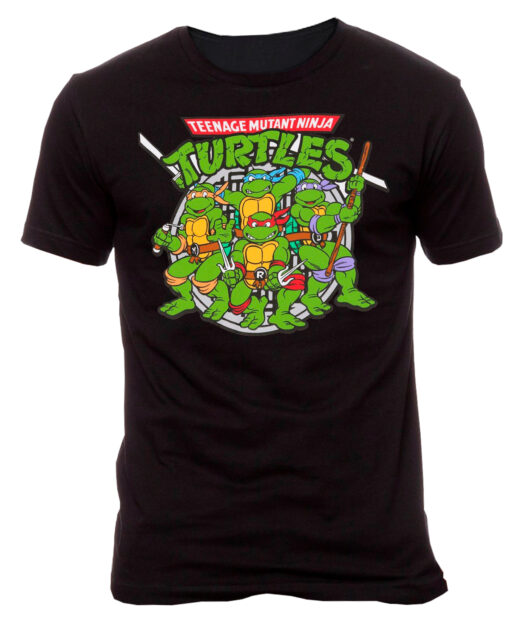 PLAYERA TORTUGAS NINJA CLASICAS NEGRA CHICA
