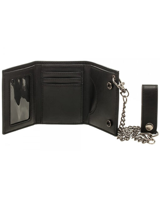 CARTERA CON CADENA DEADPOOL PLACA METALICA NEGRA - Image 3
