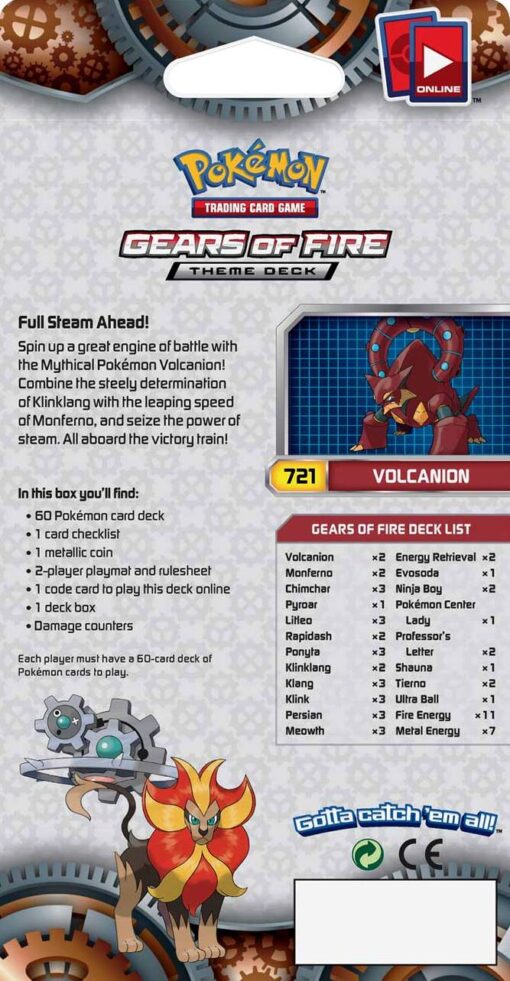 DECK POKEMON TRADING CARD GAME XY STEAM SIEGE VOLCANION - Image 2