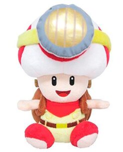 PELUCHE MARIO BROS TOAD CAPITAN SENTADO 18 CM