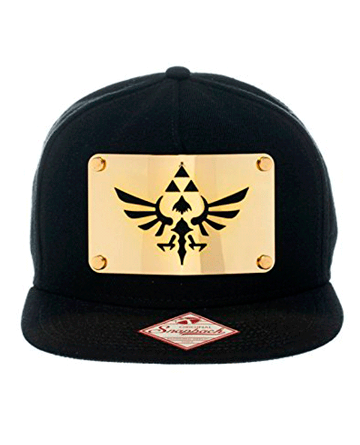 GORRA SNAPBACK THE LEGEND OF ZELDA LOGO METALICO NEGRA