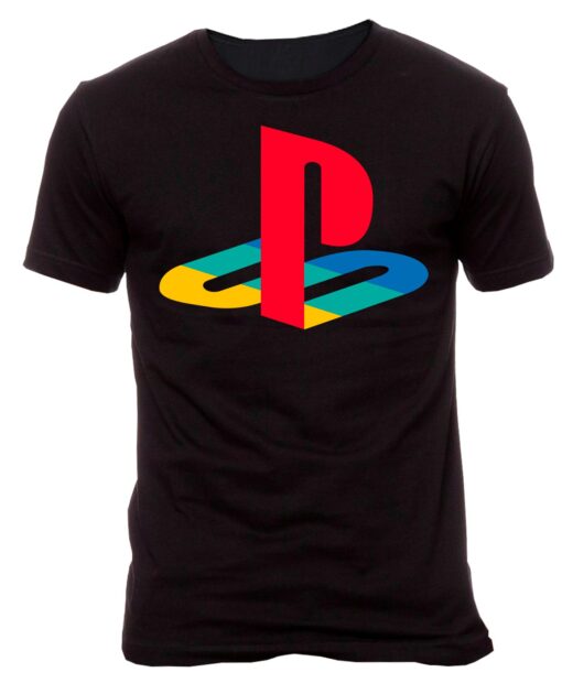 PLAYERA PLAYSTATION LOGO NEGRA CHICA