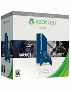 CONSOLA XBOX 360 ELITE AZUL 500GB CON CALL OF DUTY GHOST Y CALL OF DUTY BLACK OPS II