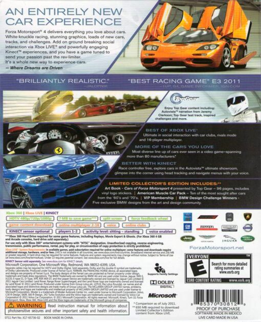 FORZA MOTORSPORT 4 COLLECTORS EDITION - Image 2