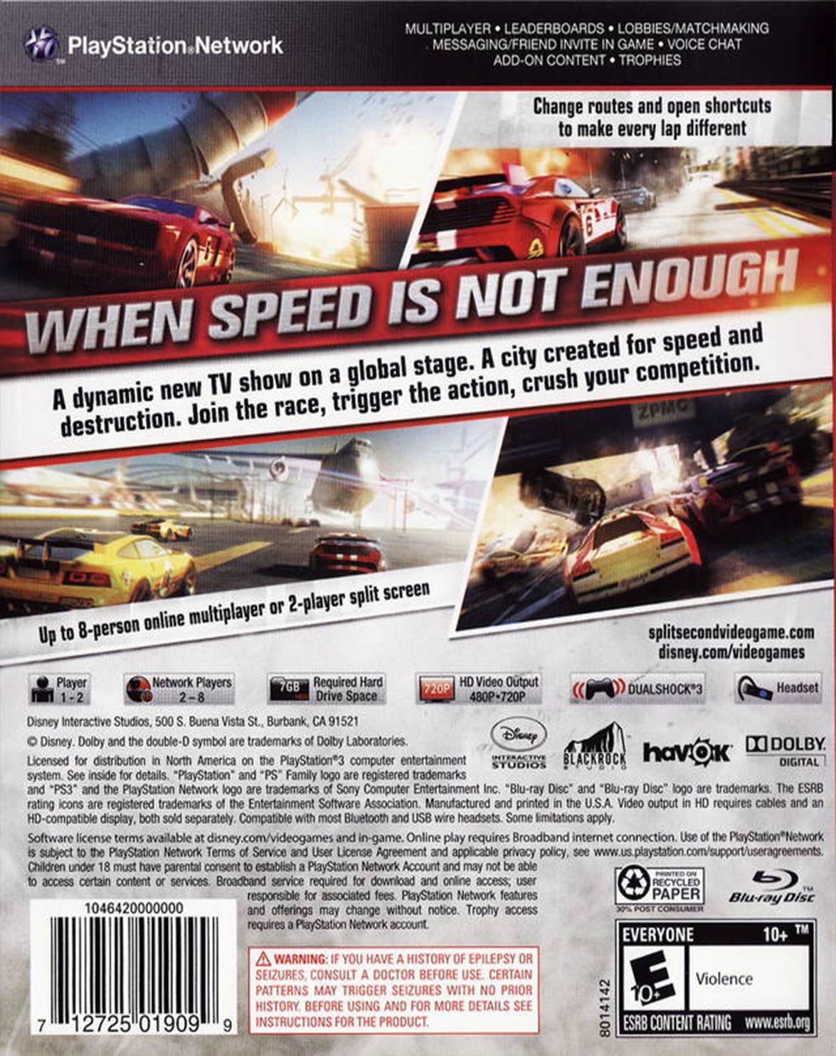 split second playstation