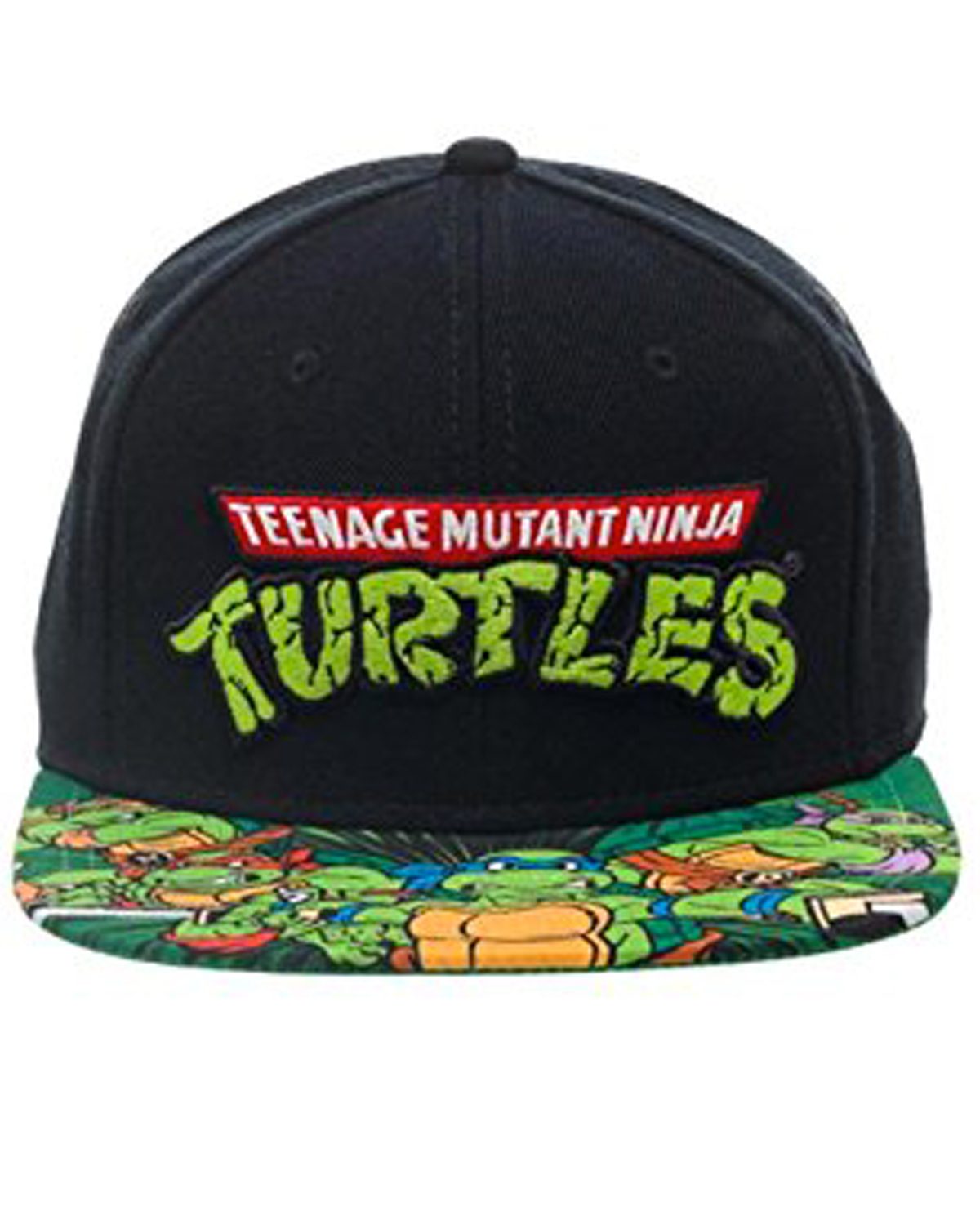 GORRA SNAPBACK TORTUGAS NINJA LOGO NEGRA