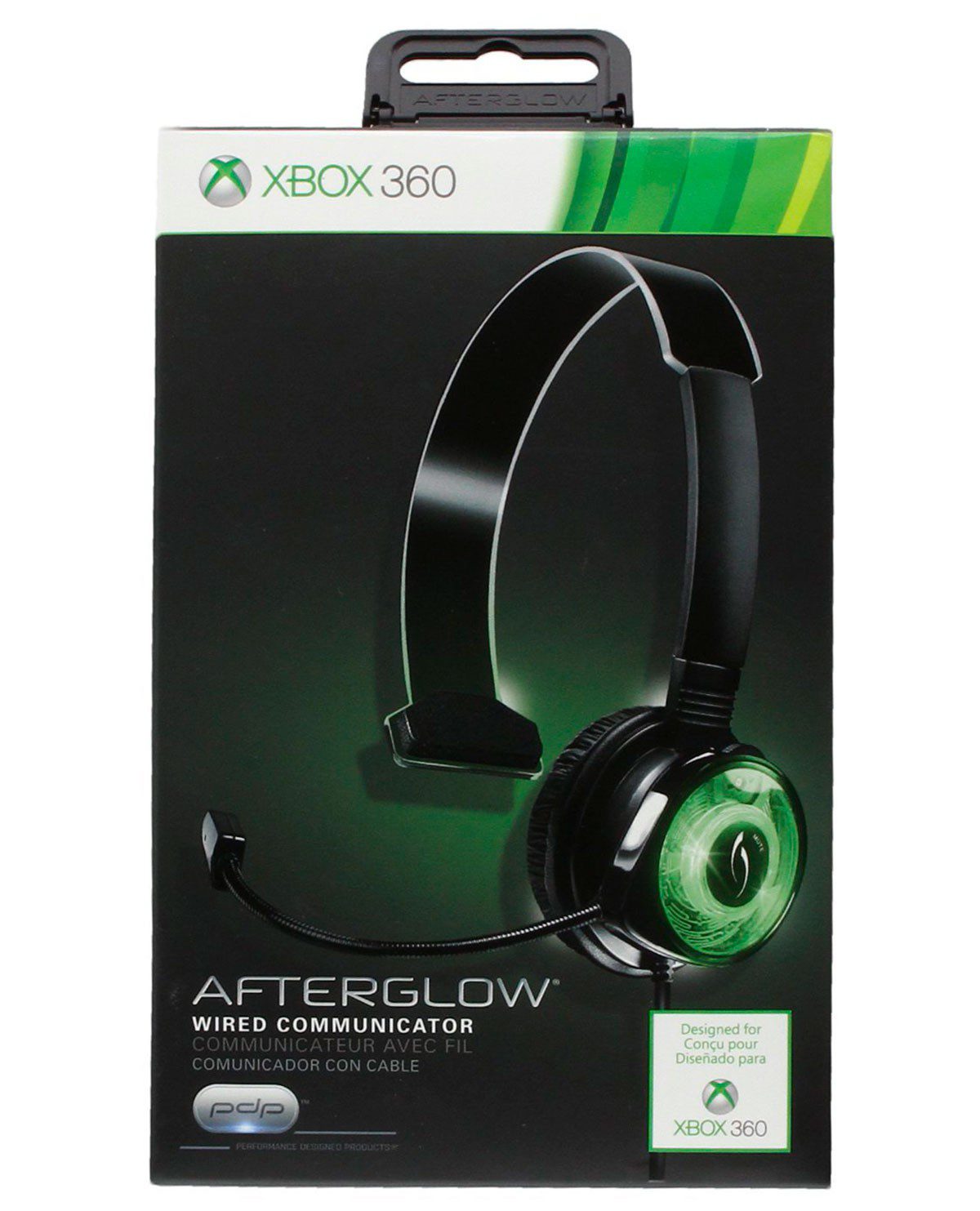 HEADSET XBOX 360 PDP AFTERGLOW NEGRO Y VERDE