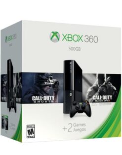 CONSOLA XBOX 360 ELITE NEGRO 500 GB CON CALL OF DUTY GHOSTS Y CALL OF DUTY BLACK OPS II