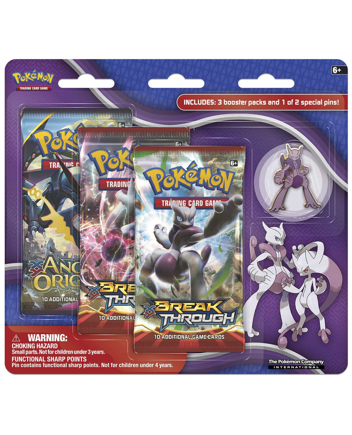 TRIPLE SOBRE POKEMON TRADING CARD GAME XY BREAKTHROUGH MEWTWO X