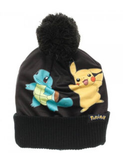 GORRO BEANIE POKEMON STARTERS SUBLIMADO NEGRO