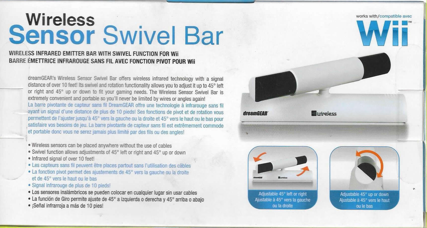 WII WIRELESS SENSOR SWIVEL BAR