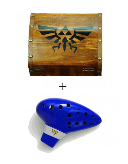 PAQUETE THE LEGEND OF ZELDA WOODEN CHEST AND OCARINA - Image 2