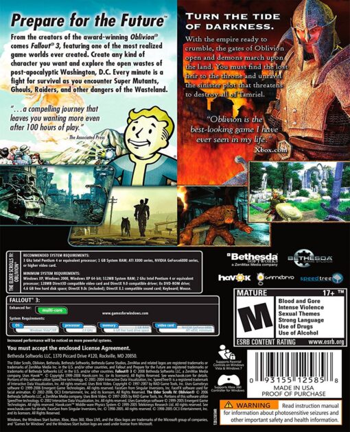 FALLOUT 3 AND OBLIVION DOUBLE PACK - Image 2