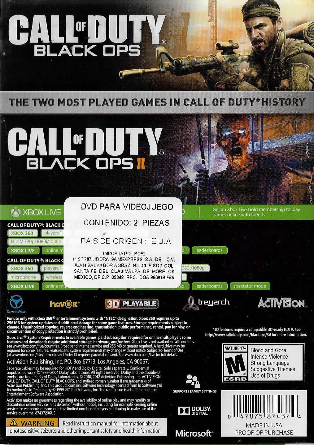CALL OF DUTY BLACK OPS DUAL PACK - Image 2