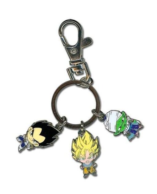 LLAVERO DE METAL DRAGON BALL Z GOKU VEGETA Y PICCOLO