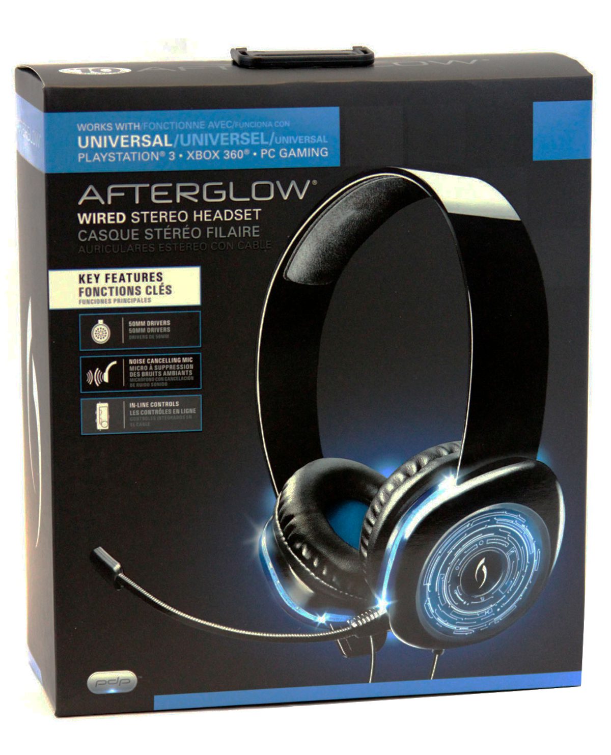 HEADSET PC PDP AFTERGLOW AGU 50 NEGRO Y AZUL - Image 2