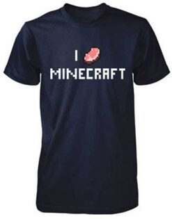 PLAYERA MINECRAFT CHULETA AZUL MARINO CHICA