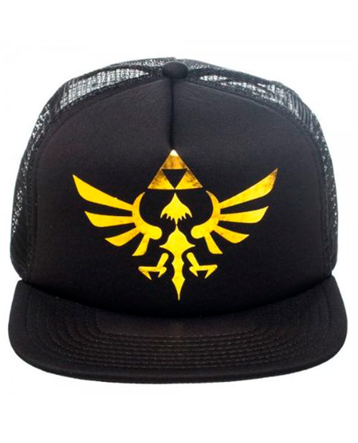 GORRA TRUCKER THE LEGEND OF ZELDA LOGO DORADO NEGRA