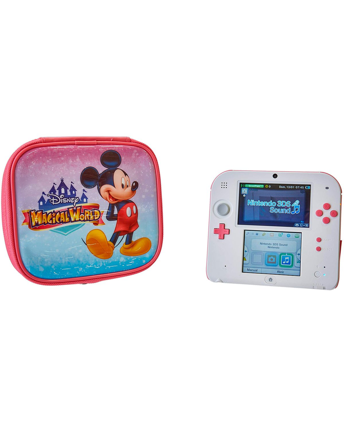 CONSOLA NINTENDO 2DS ROSA PEACH CON ESTUCHE - Image 3