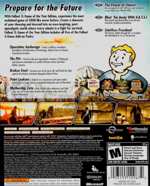 FALLOUT 3 GAME OF THE YEAR EDITION - Image 2