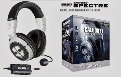 HEADSET PLAYSTATION 3 TURTLE BEACH CALL OF DUTY GHOSTS SPECTRE BLANCO Y NEGRO - Image 2