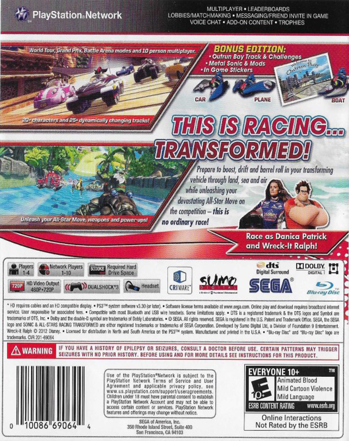 SONIC ALL STARS RACING TRANSFORMED – Gameplanet