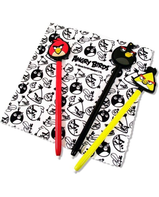 ANGRY BIRDS STYLUS SET W CL. CLOTH