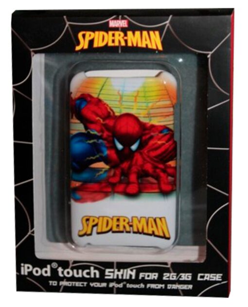 FUNDA RIGIDA IPOD TOUCH SPIDERMAN NEGRA