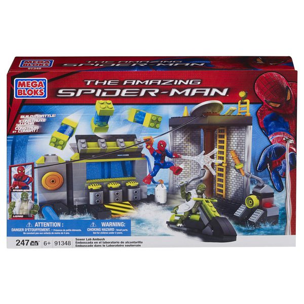 SET DE CONSTRUCCION THE AMAZING SPIDERMAN SEWER LAB AMBUSH