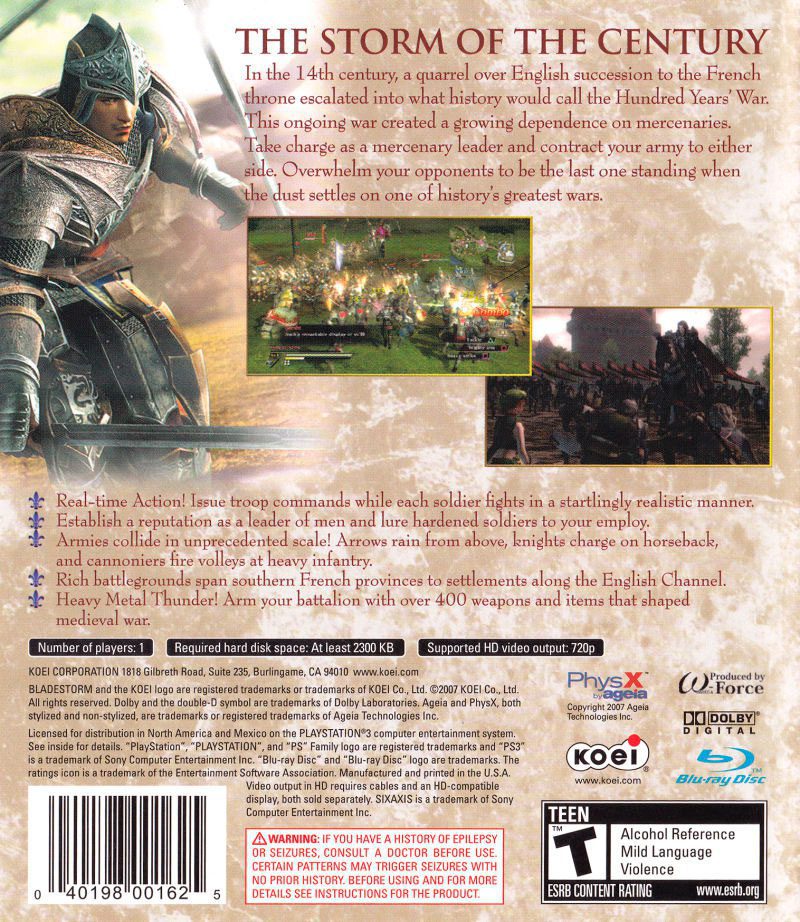 BLADESTORM HUNDRED YEARS