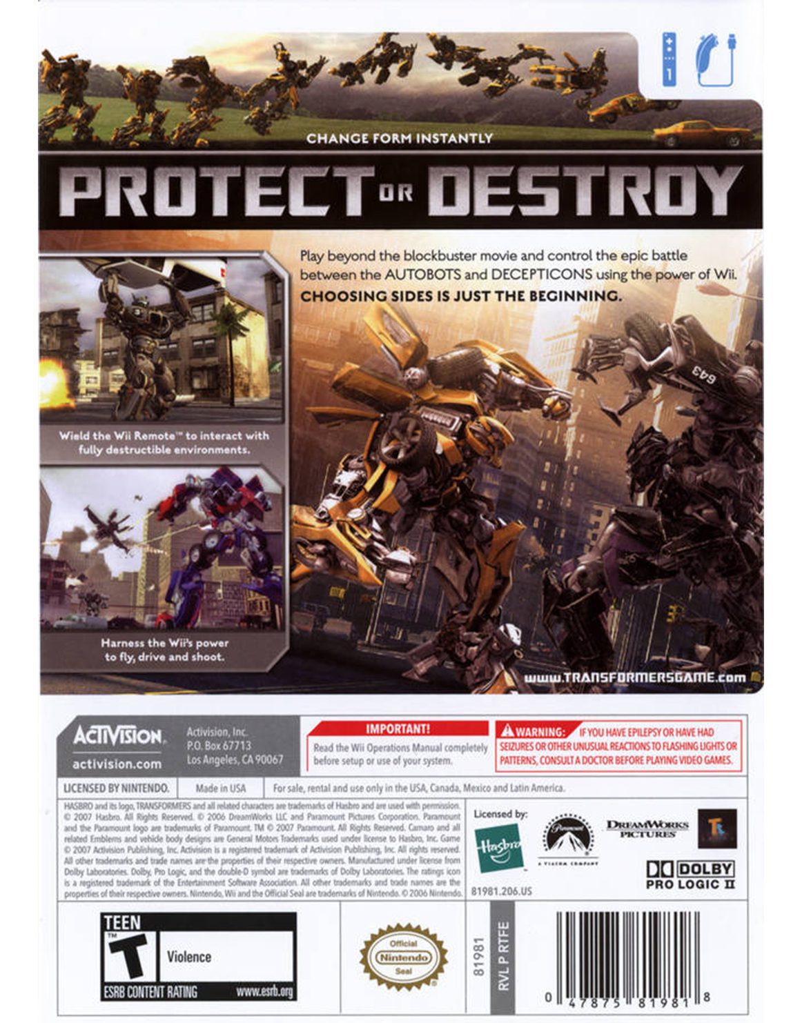 Transformers the game gameplanet
