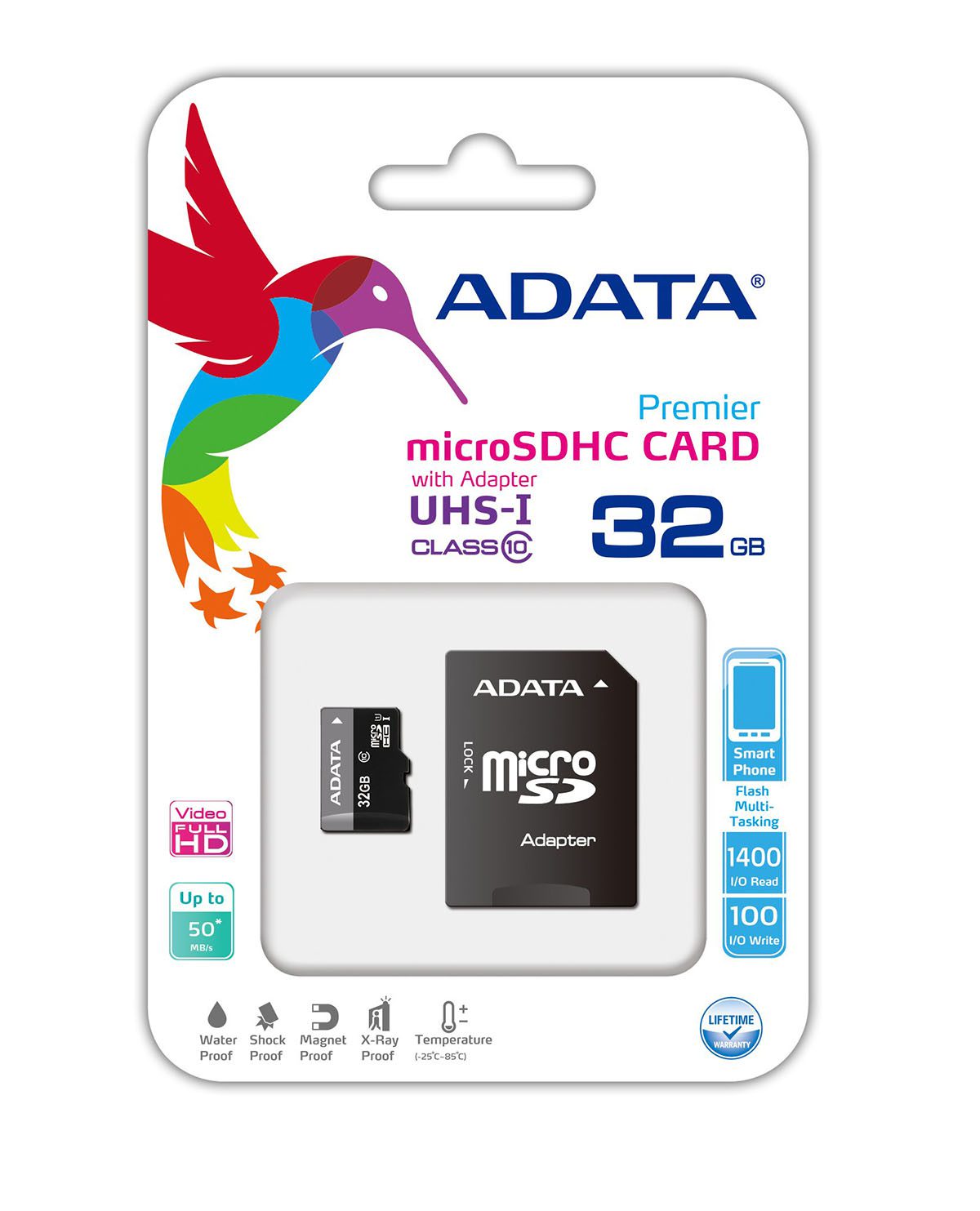 MEMORIA FLASH 32GB MICROSDHC UHS-I Clase 10 CON ADAPTADOR