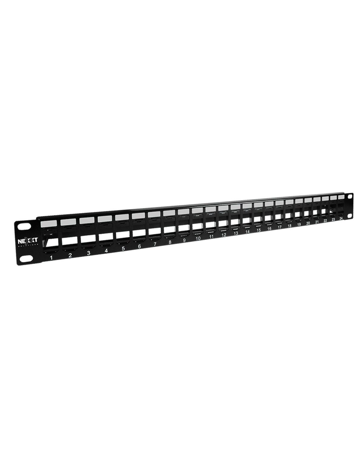 Nexxt Patch panel rack mountable black RAL 9005 1U 19 24 ports