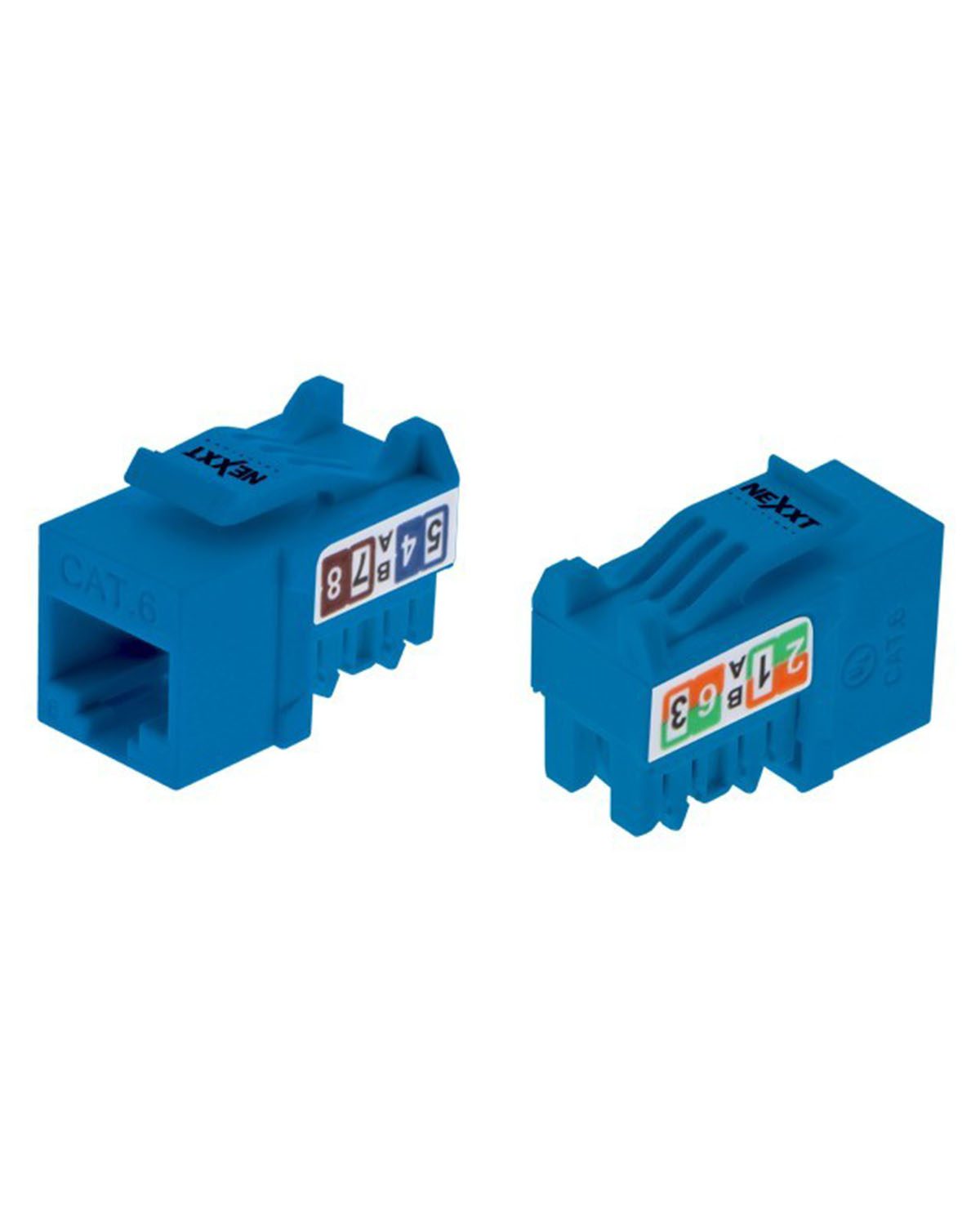Nexxt Solutions Infrastructure Keystone Jack Category 6 Cat6 Unshd KJ Blue