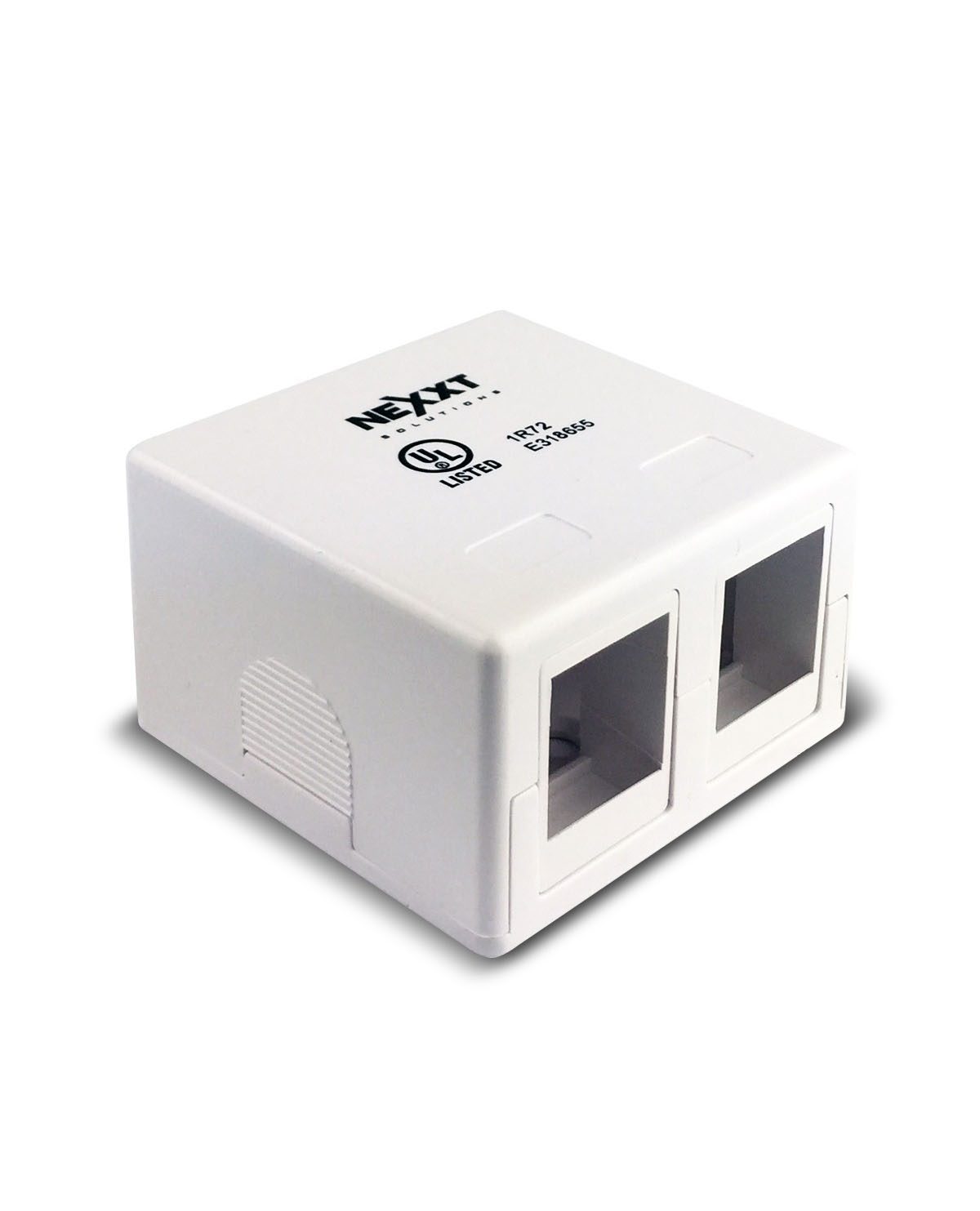 Nexxt Unloaded Surface Mount Box 2 Port White
