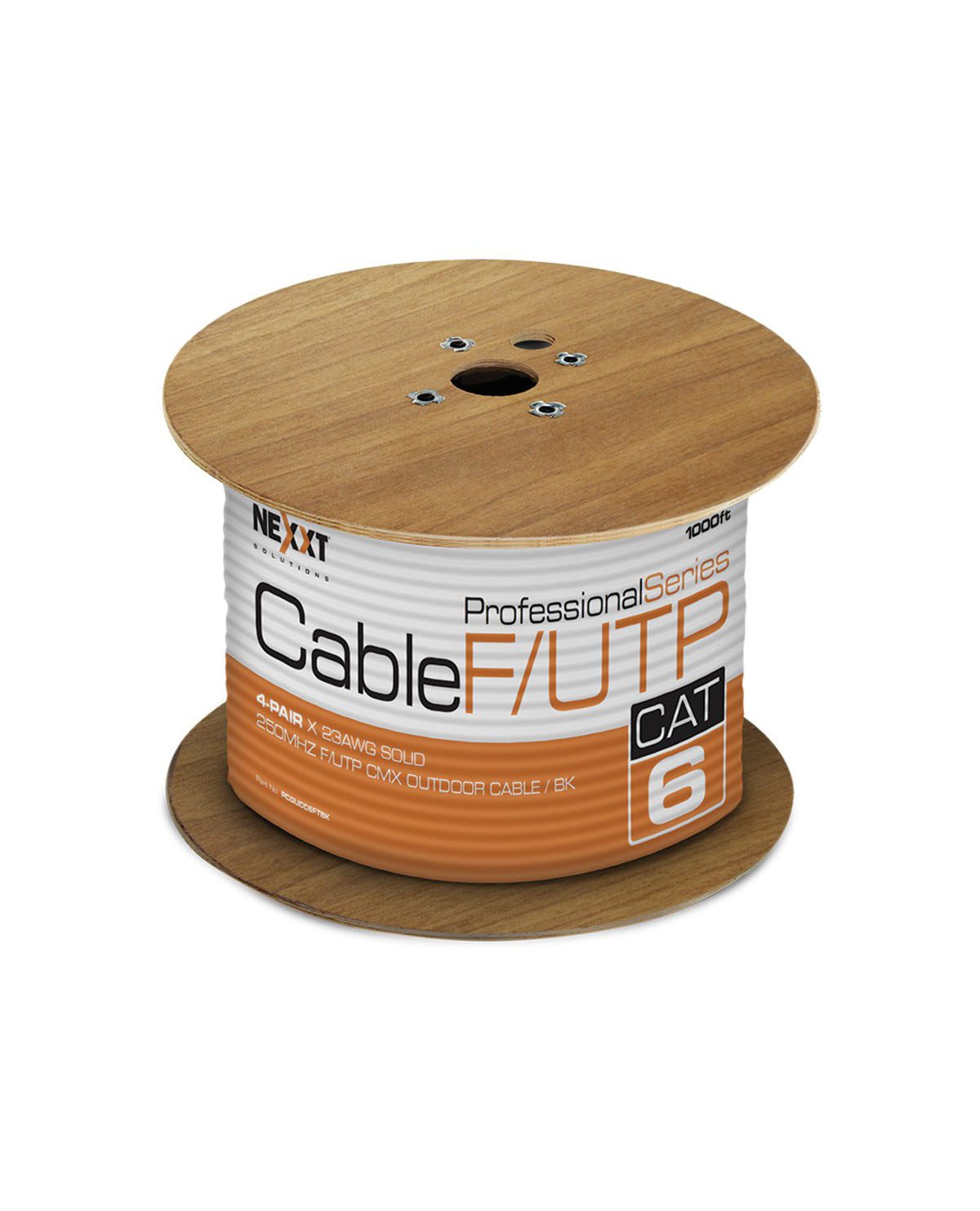 Nexxt Solutions Network cable Unshielded twisted pair FUTP Black Cat6 1000ft Outdoor FUTP Color Black