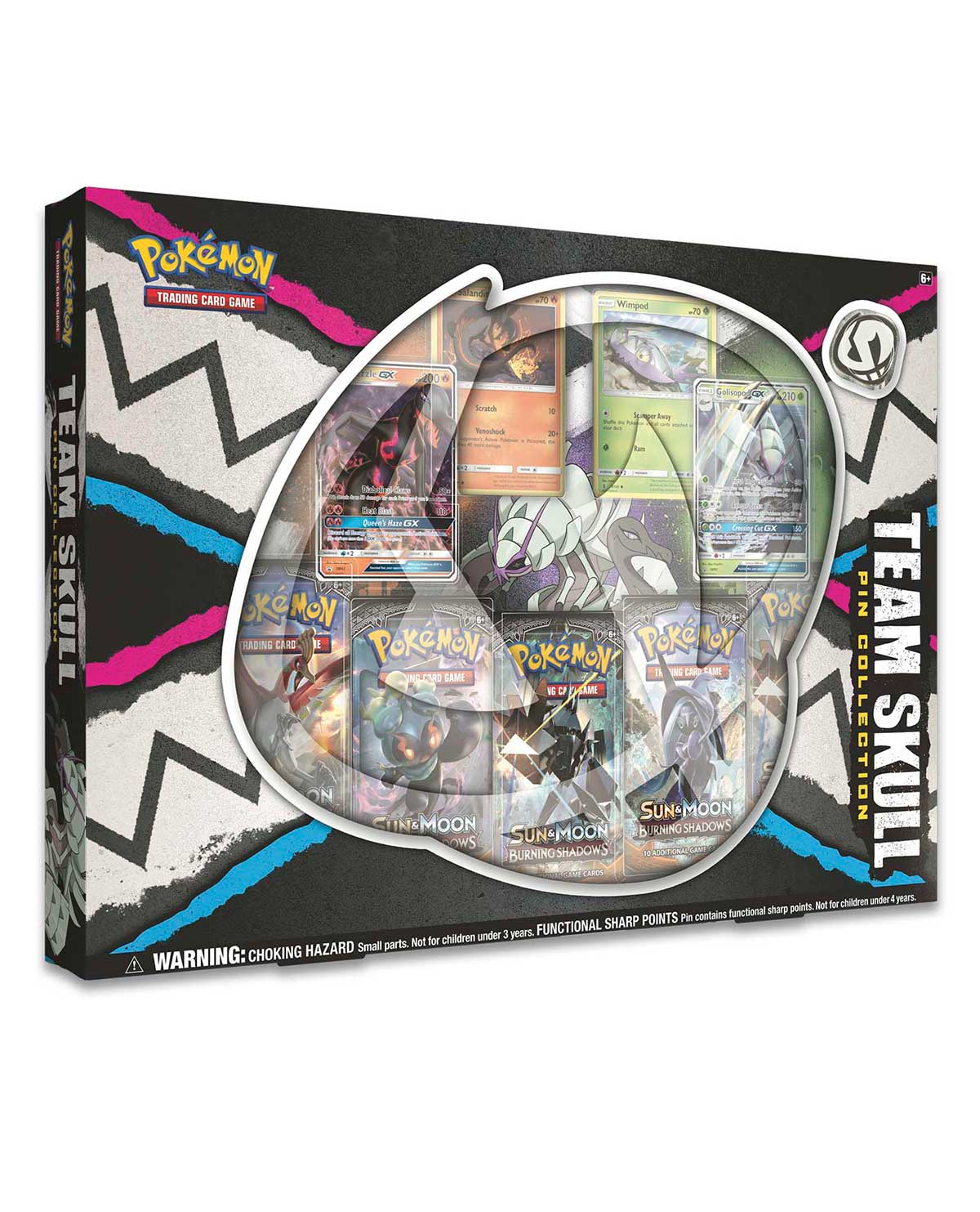 CAJA POKEMON TRADING CARD GAME TEAM SKULL PIN COLLECTION