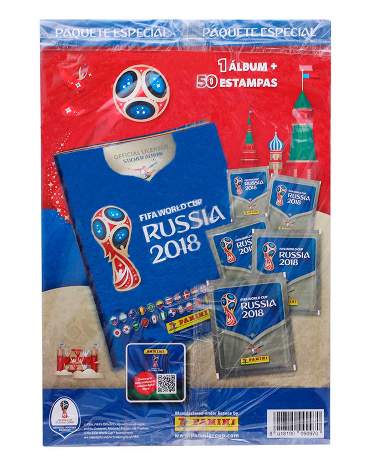 ALBUM MUNDIAL RUSIA 2018 CON SET DE 50 ESTAMPAS