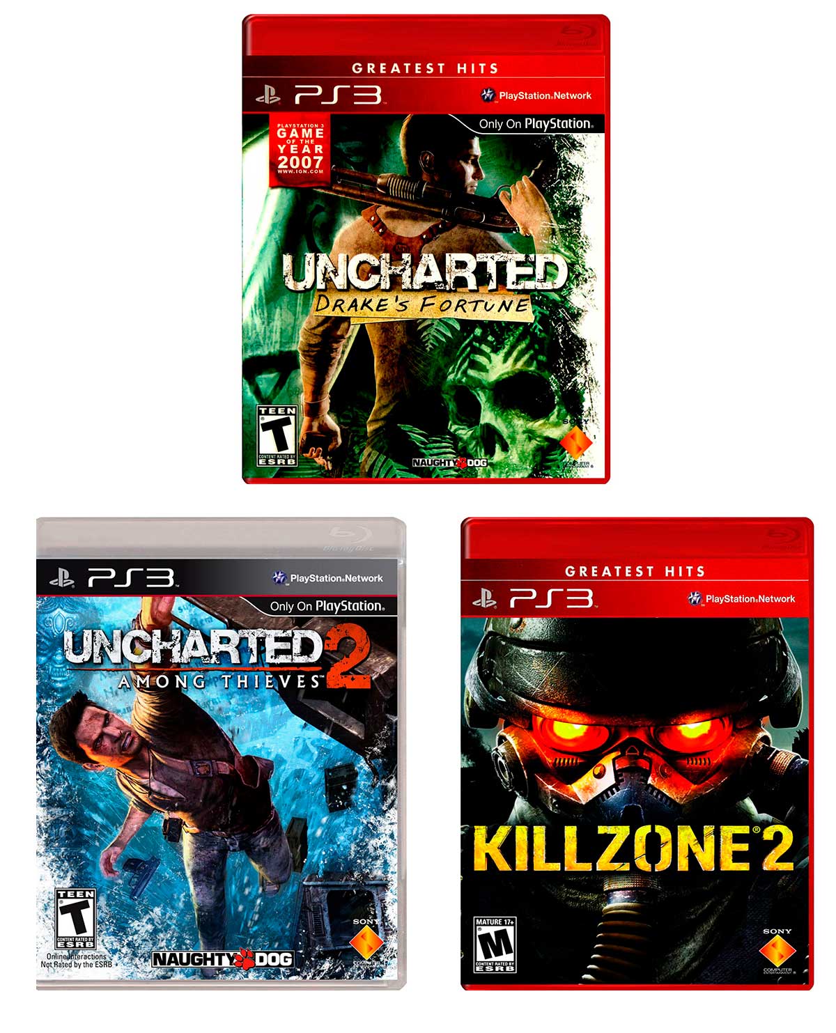 UNCHARTED DRAKES FORTUNE UNCHARTED 2 AMONG THIEVES KILLZONE 2 BUNDLE