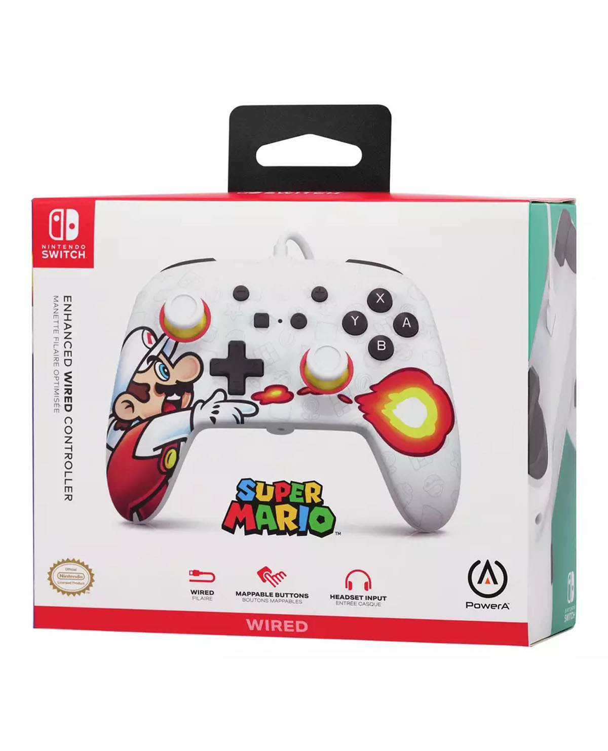 CONTROL ALAMBRICO POWER A NINTENDO SWITCH ENCHANTED FIREBALL MARIO - Image 4