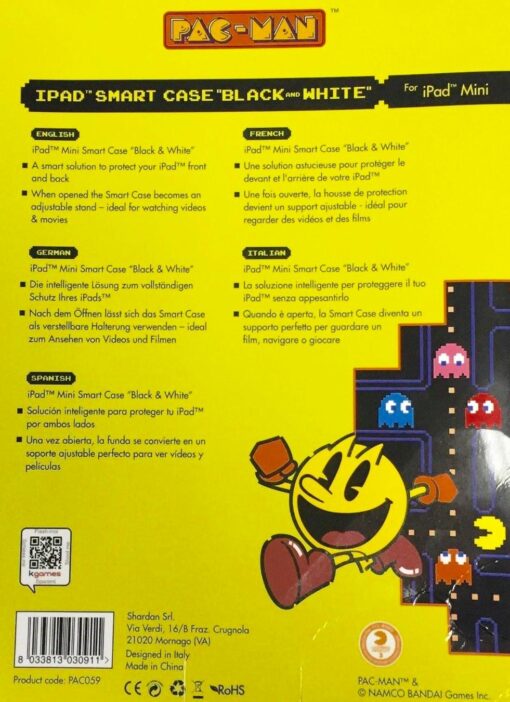 FUNDA RIGIDA IPAD PAC MAN FANTASMAS NEGRA - Image 3