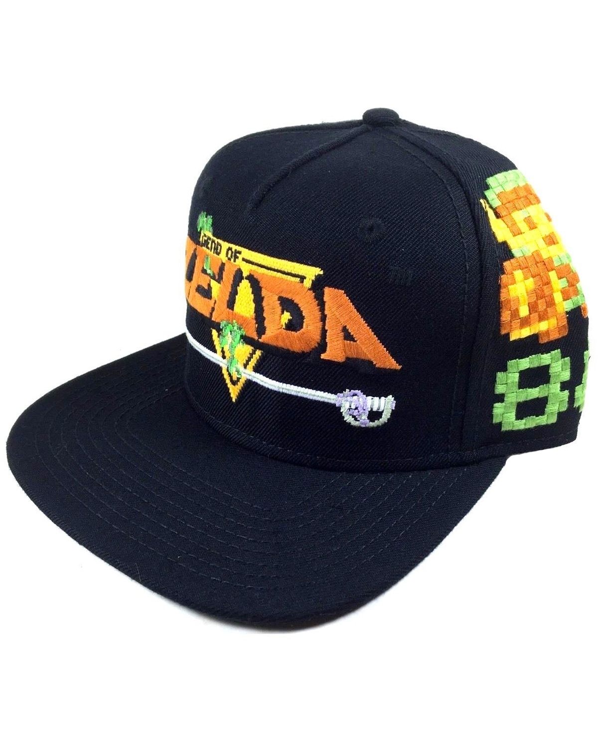 GORRA SNAPBACK THE LEGEND OF ZELDA LOGO PIXEL NEGRA - Image 3