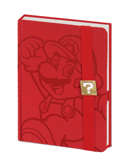 LIBRETA CON BROCHE SUPER MARIO ROJA