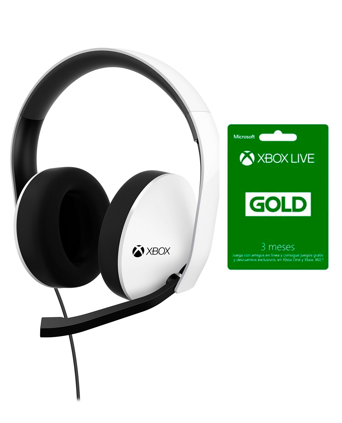 HEADSET XBOX ONE BLANCO CON XBOX LIVE 3 MESES