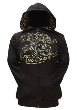 SUDADERA HARRY POTTER MAPA REVERSIBLE NEGRA CHICA