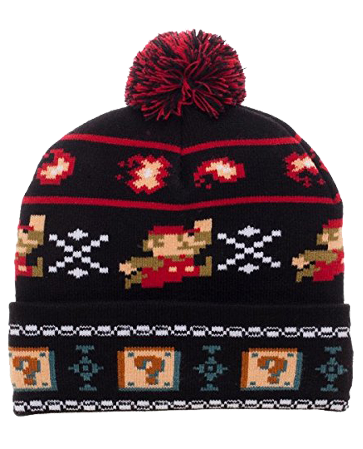 GORRO BEANIE MARIO BROS PIXEL NEGRO