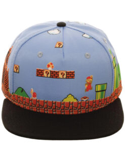 GORRA SNAPBACK SUPER MARIO NIVEL 1 AZUL