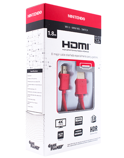 CABLE HDMI 2.0 GP ROJO 1.8 METROS