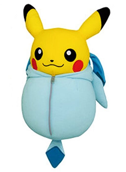 PELUCHE POKEMON PIKACHU EN SLEEPING BAG DE GLACEON 18 CM