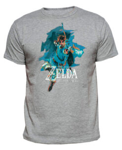 PLAYERA ZELDA BREATH OF THE WILD LINK ARQUERO GRIS 2XGRANDE